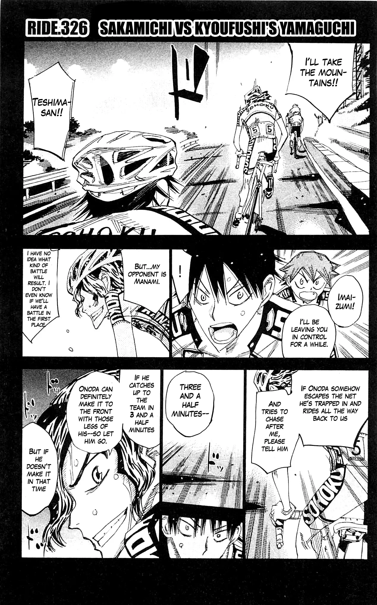 Read Yowamushi Pedal Chapter 326 - Sakamichi vs Kyoufushi's Yamaguchi Online