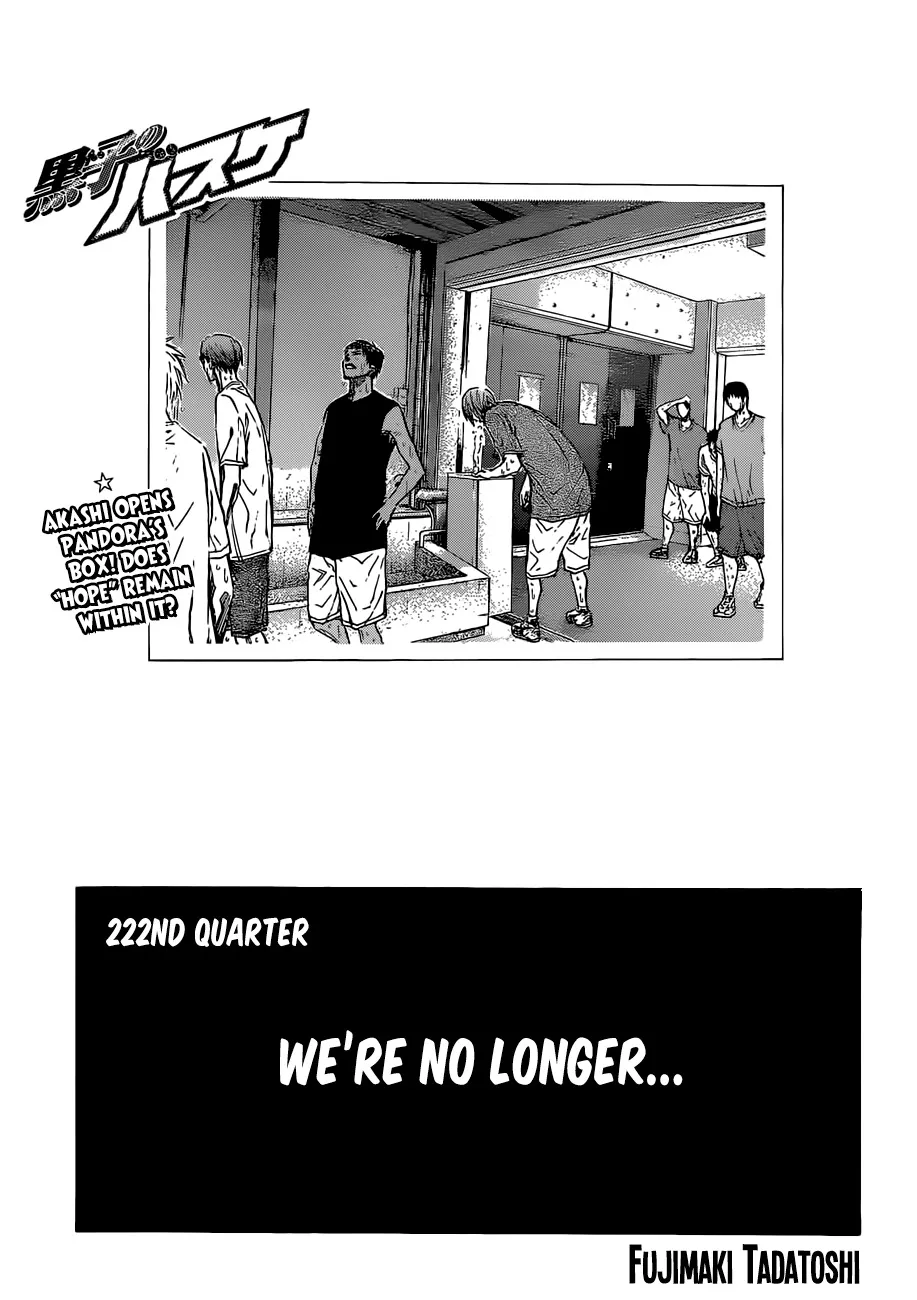 Read Kuroko no Basket Chapter 222 - We Should No Longer Online