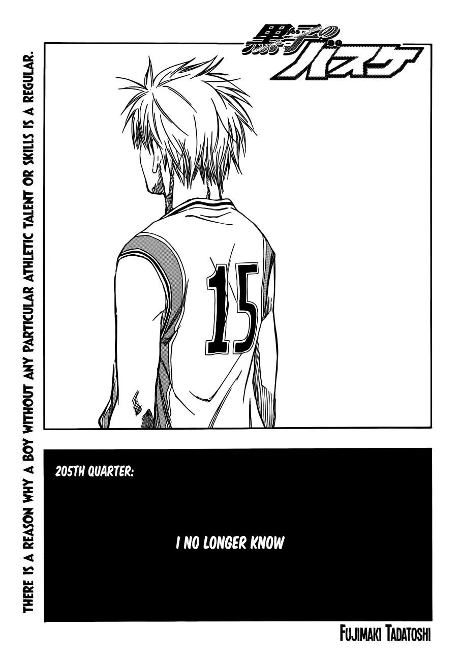 Read Kuroko no Basket Chapter 205 - I No Longer Know Online