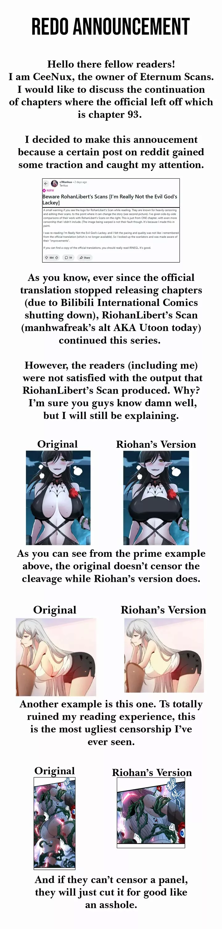 Read I’m Really Not the Evil God’s Lackey Chapter 164.69 - Redo Announcement! Online
