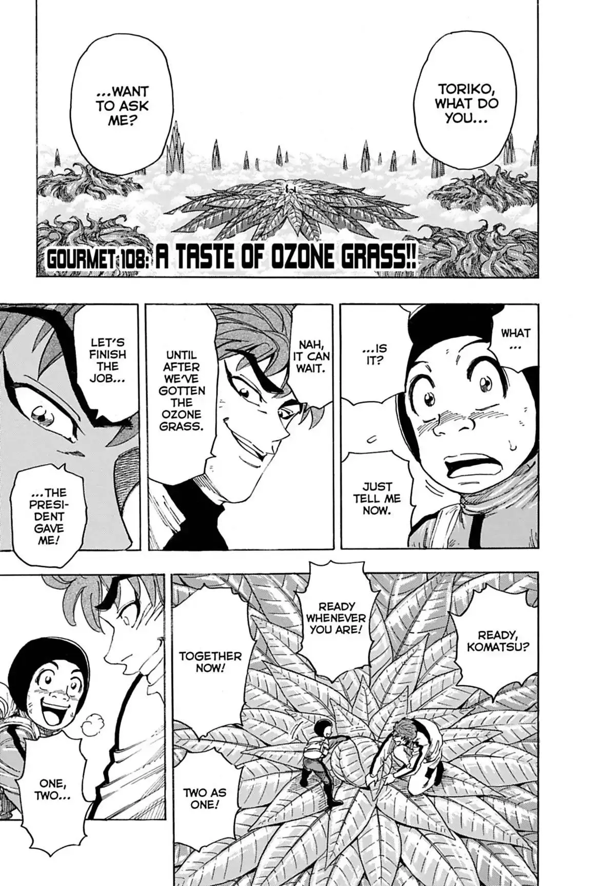 Read Toriko Chapter 108 - Vol.13 Gourmet 108: A Taste of Ozone Grass!! Online