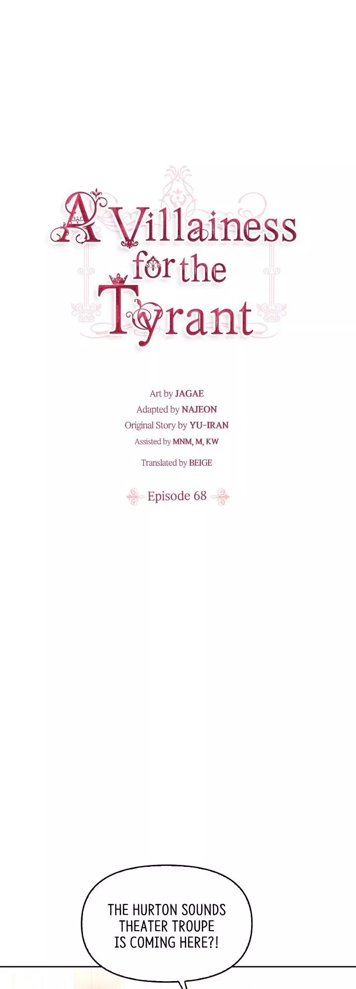 Read A Villainess for the Tyrant Chapter 68 Online