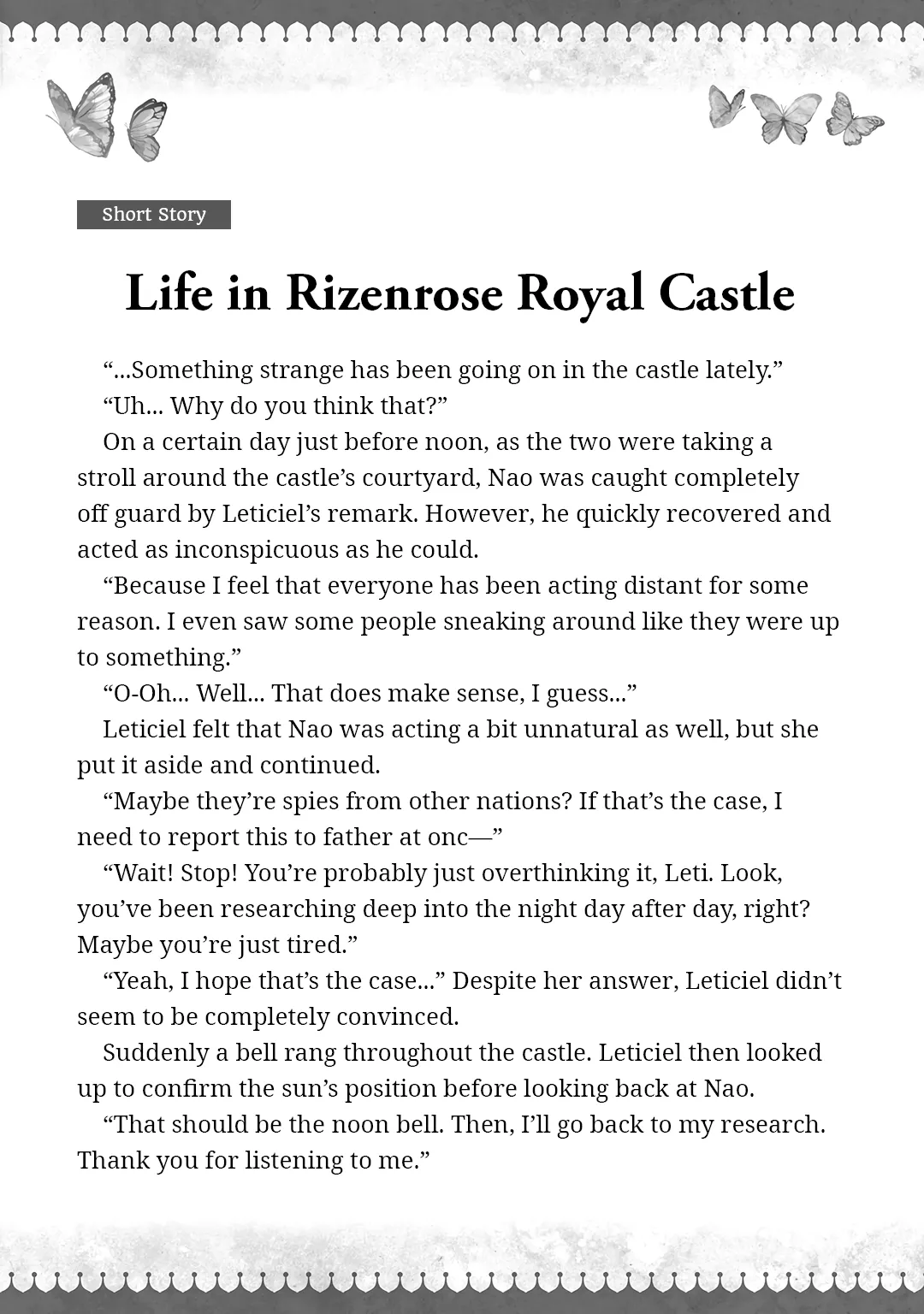 Read Oujo Denka wa Oikari no you desu Chapter 5.5 - Short Story: Life in Rizenrose Royal Castle Online