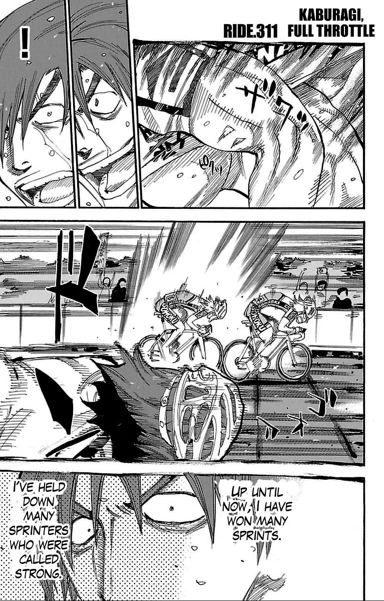 Read Yowamushi Pedal Chapter 311 - Kaburagi, full throttle Online