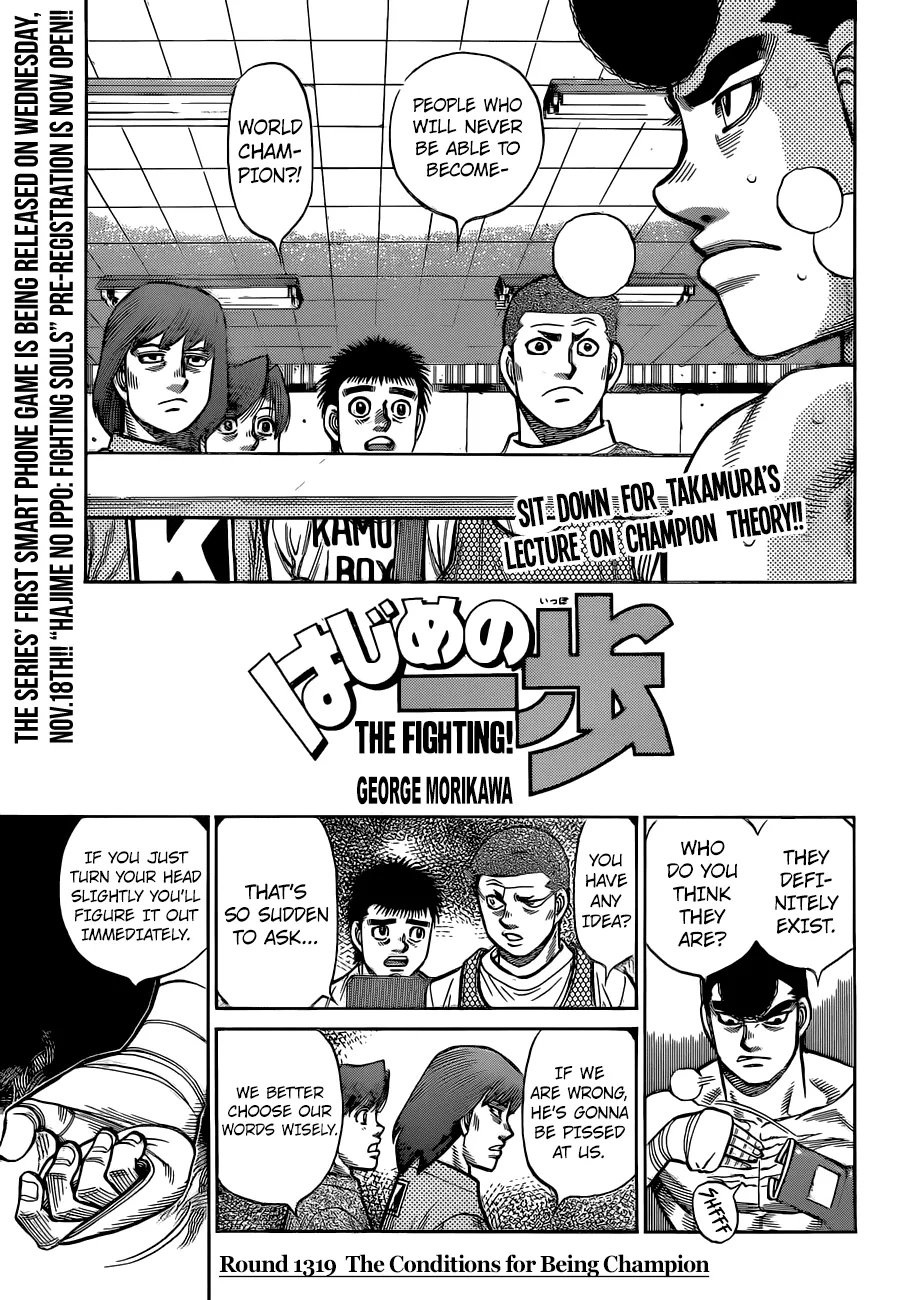 Read Hajime no Ippo Chapter 1319 - The Conditions For Being Champion Online