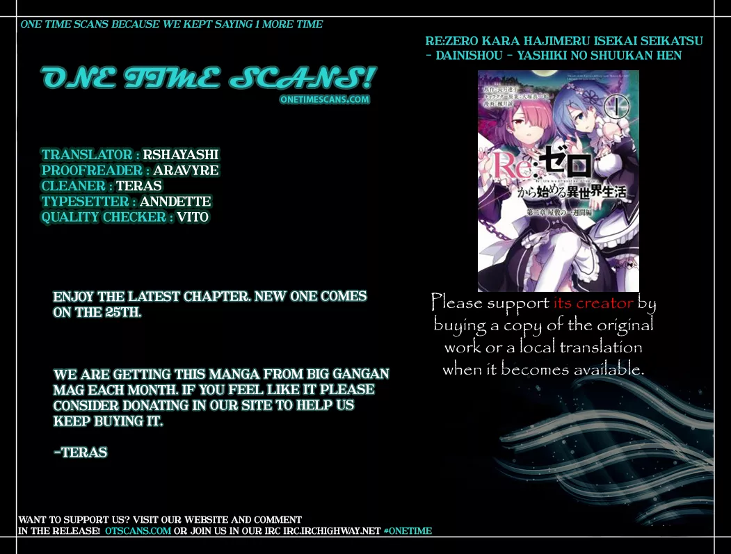 Read Re:Zero Kara Hajimeru Isekai Seikatsu – Dainishou – Yashiki no Isshuukan Hen Chapter 16.1 Online
