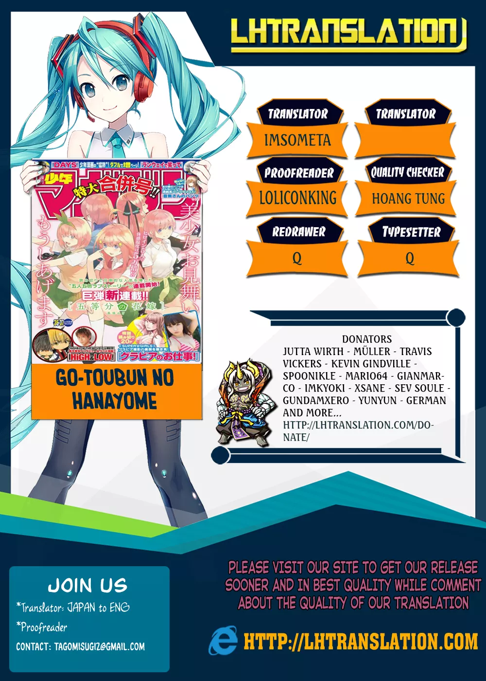 Read Go-Toubun no Hanayome Chapter 23 - Six-person Field Trip Online