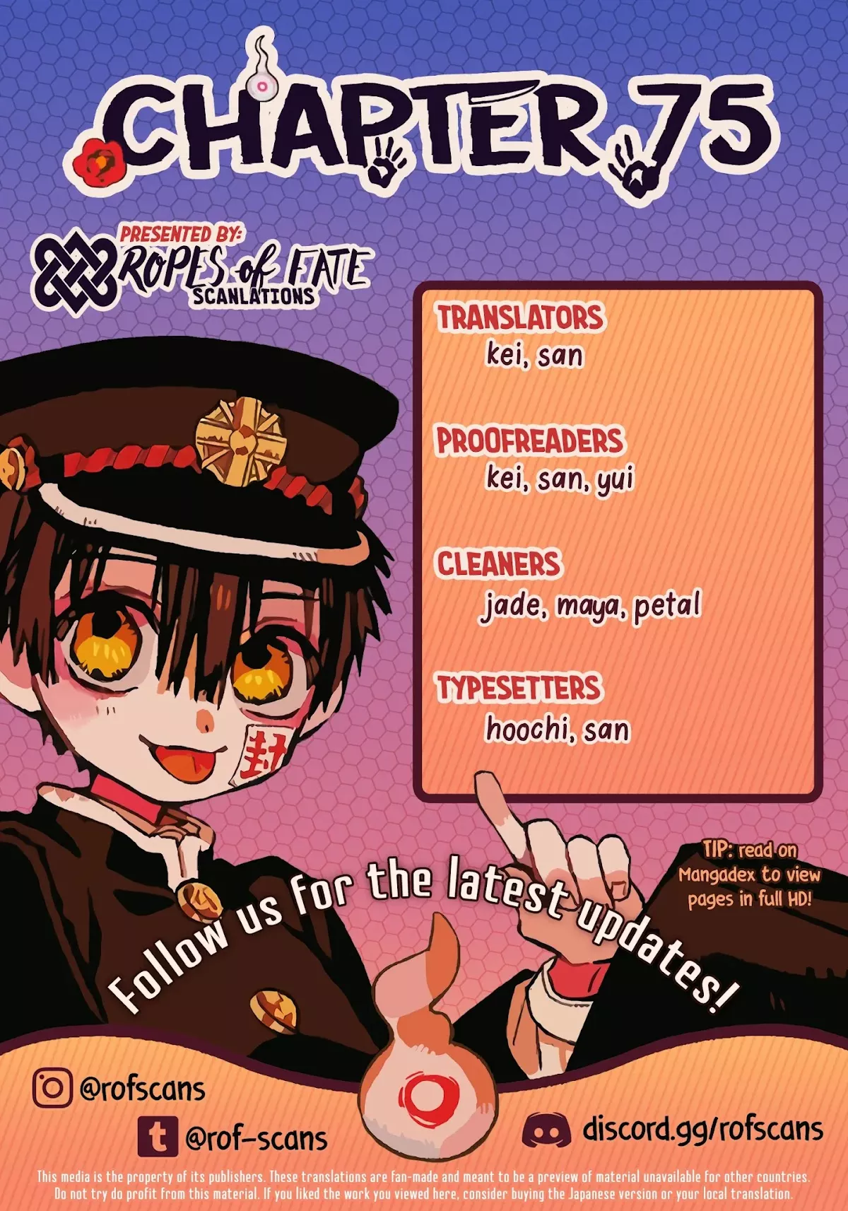 Read Jibaku Shounen Hanako-kun Chapter 75 - Encounter Online