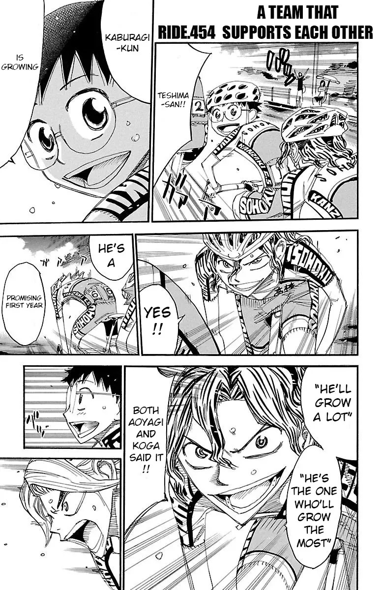 Read Yowamushi Pedal Chapter 454 - A Team That Supports Each Other Online