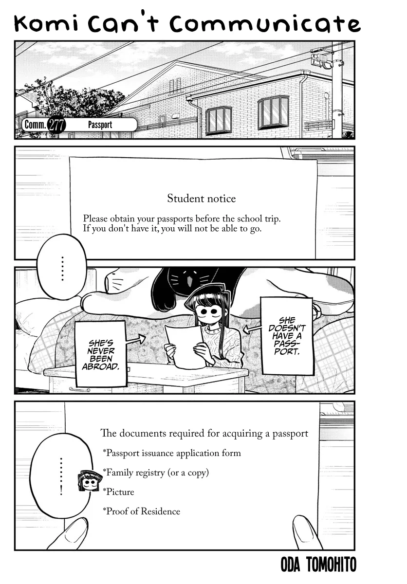 Read Komi-san wa Komyushou Desu Chapter 277 - Passport Online