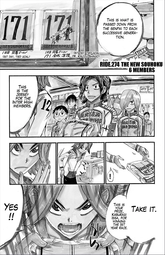 Read Yowamushi Pedal Chapter 274 - The new souhouku 6 members Online