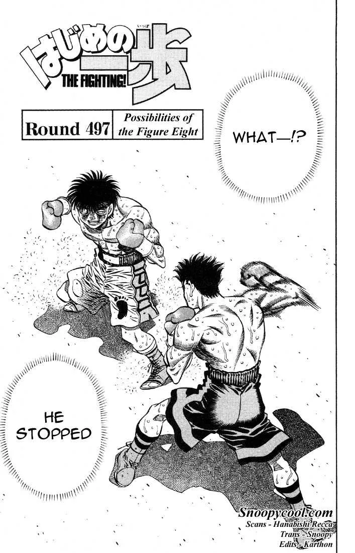 Read Hajime no Ippo Chapter 497 - Possibilities of the figure eight Online