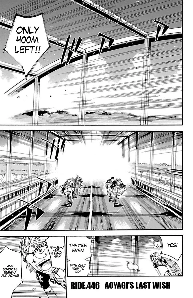 Read Yowamushi Pedal Chapter 446 - Aoyagi's last wish Online