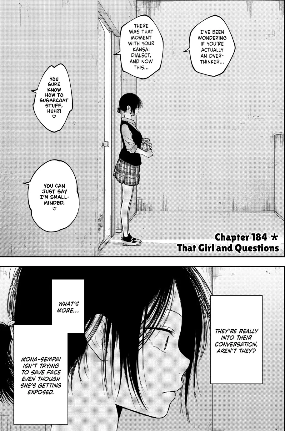 Read My Charms Are Wasted On Kuroiwa Medaka Chapter 184 - That Girl and Questions Online