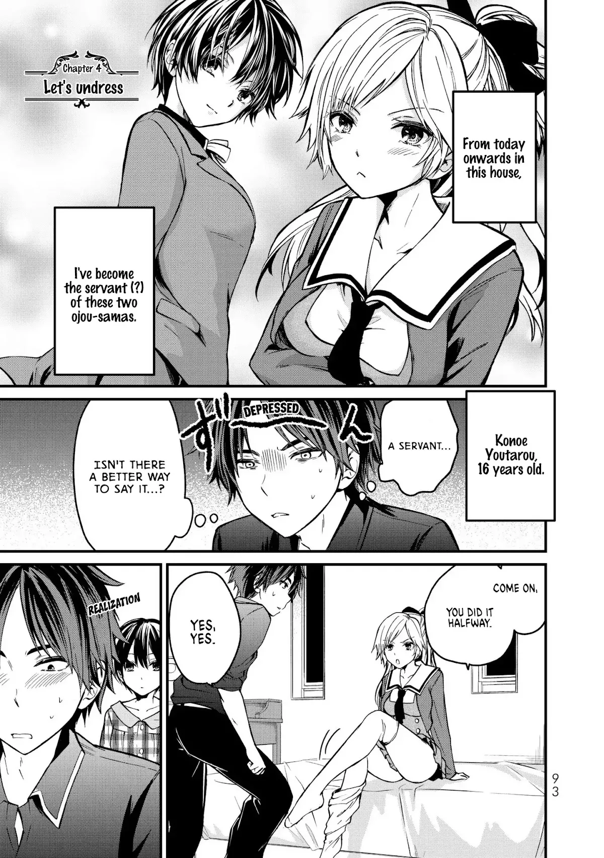 Read Ojousama no Shimobe Chapter 4 - Let's Undress Online