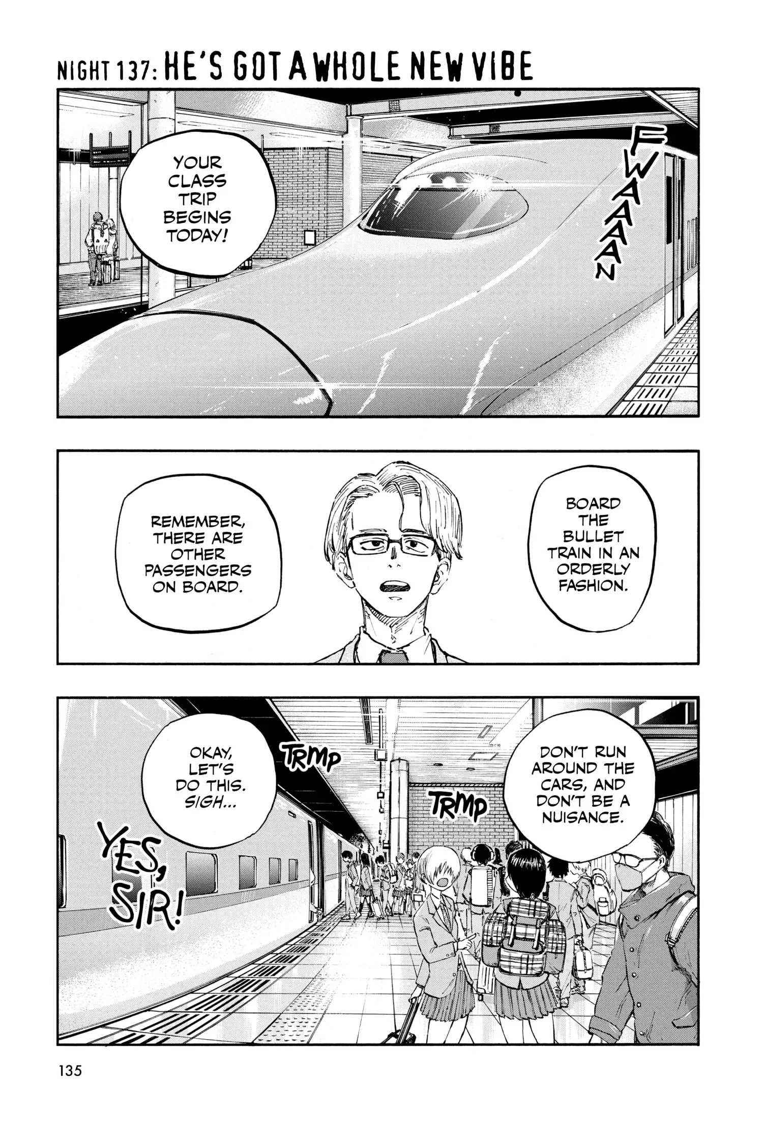 Read Yofukashi no Uta Chapter 137 Online