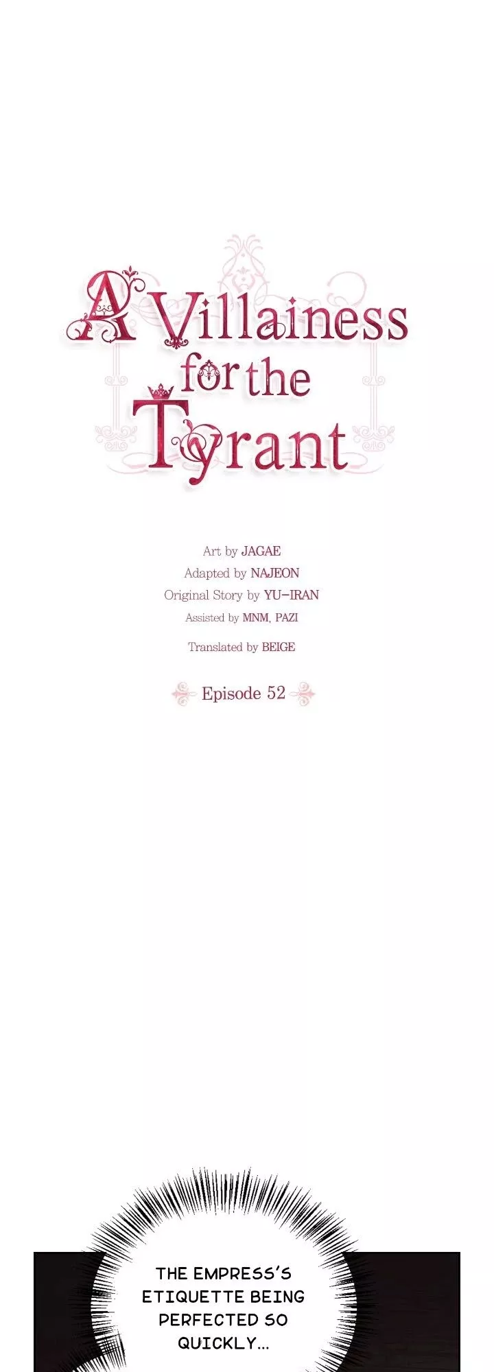 Read A Villainess for the Tyrant Chapter 52 Online