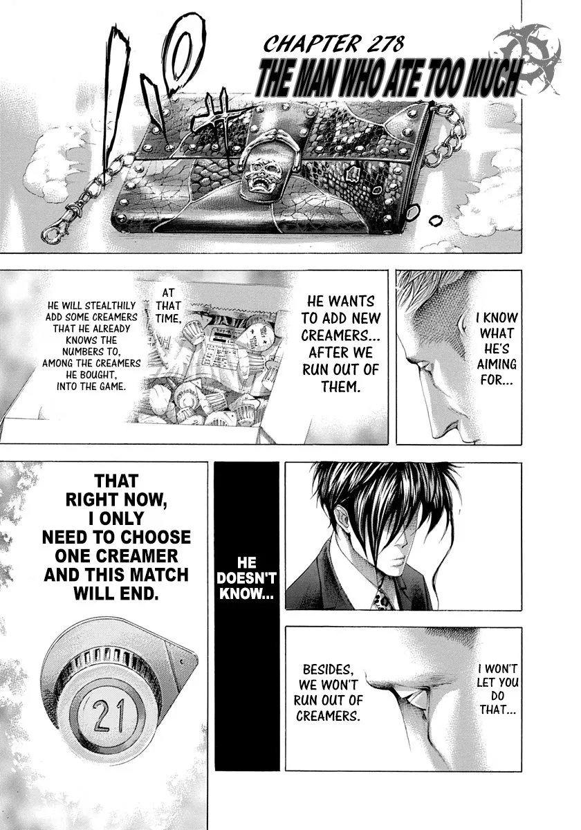 Read Usogui Chapter 278 - The Man Who Ate Too Much Online