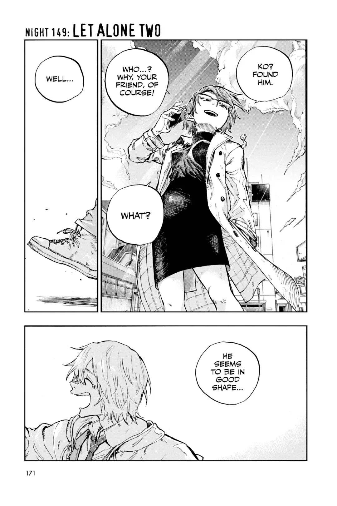 Read Yofukashi no Uta Chapter 149 Online