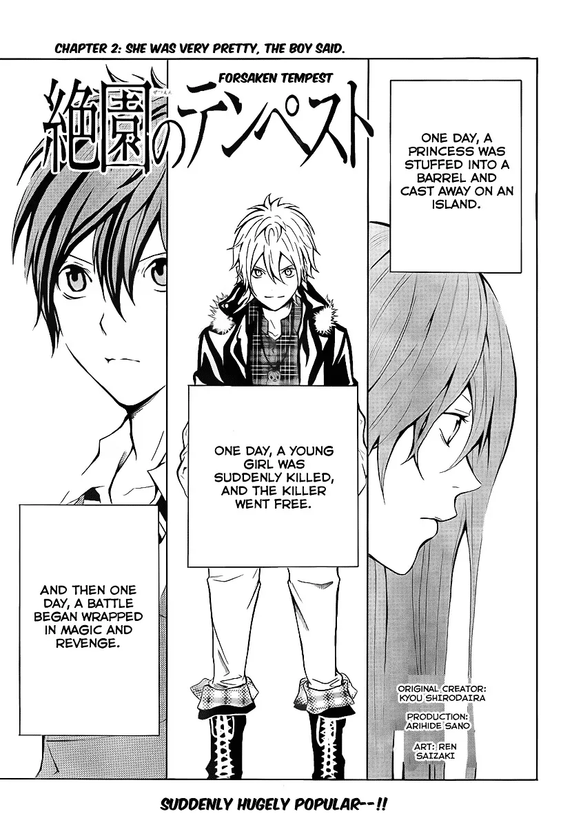 Read Zetsuen no Tempest Chapter 2 - She was Very Pretty, the Boy Said Online