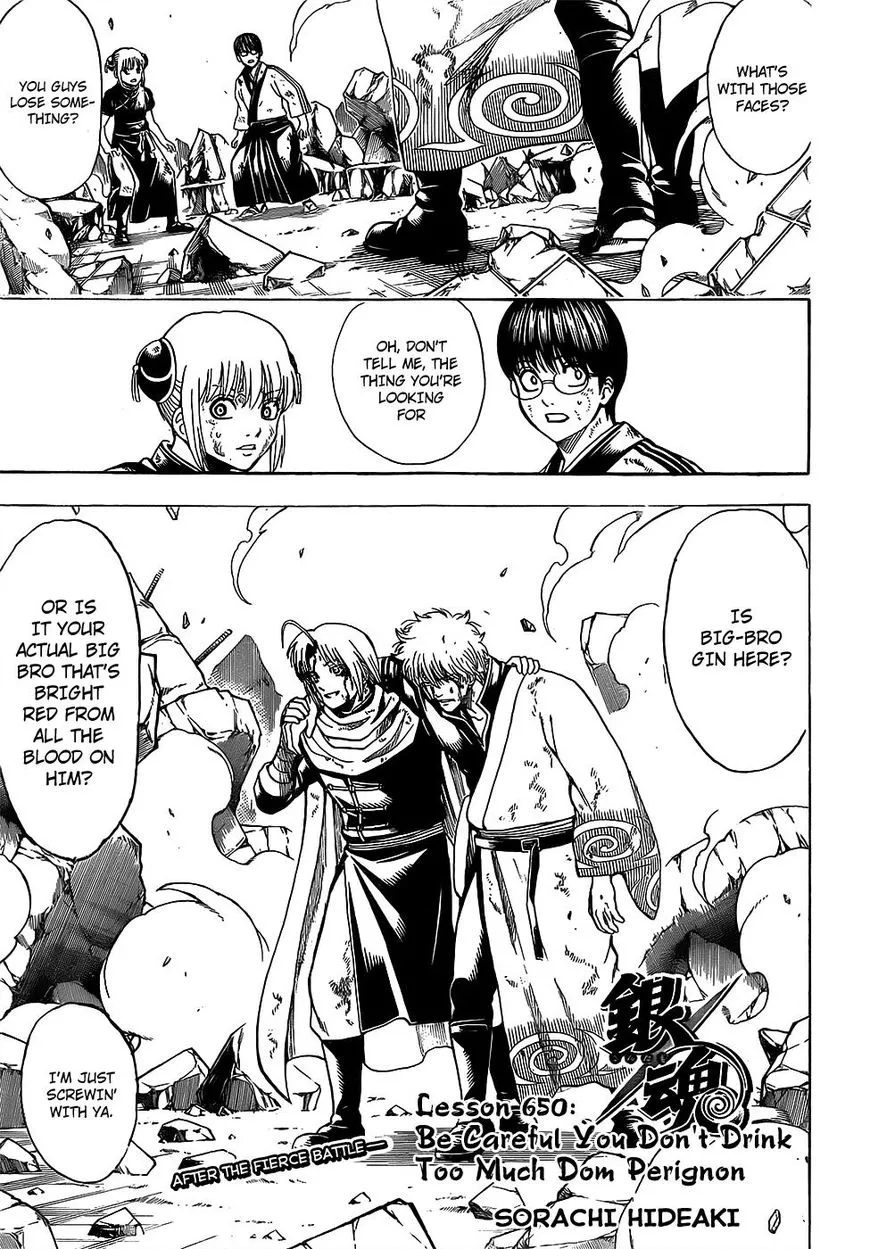 Read Gintama Chapter 650 - Be Careful You Don't Drink Too Much Dom Perignon Online