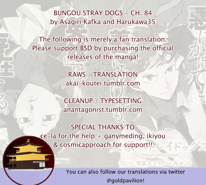 Read Bungou Stray Dogs Chapter 84 - Hero VS. Criminal Online