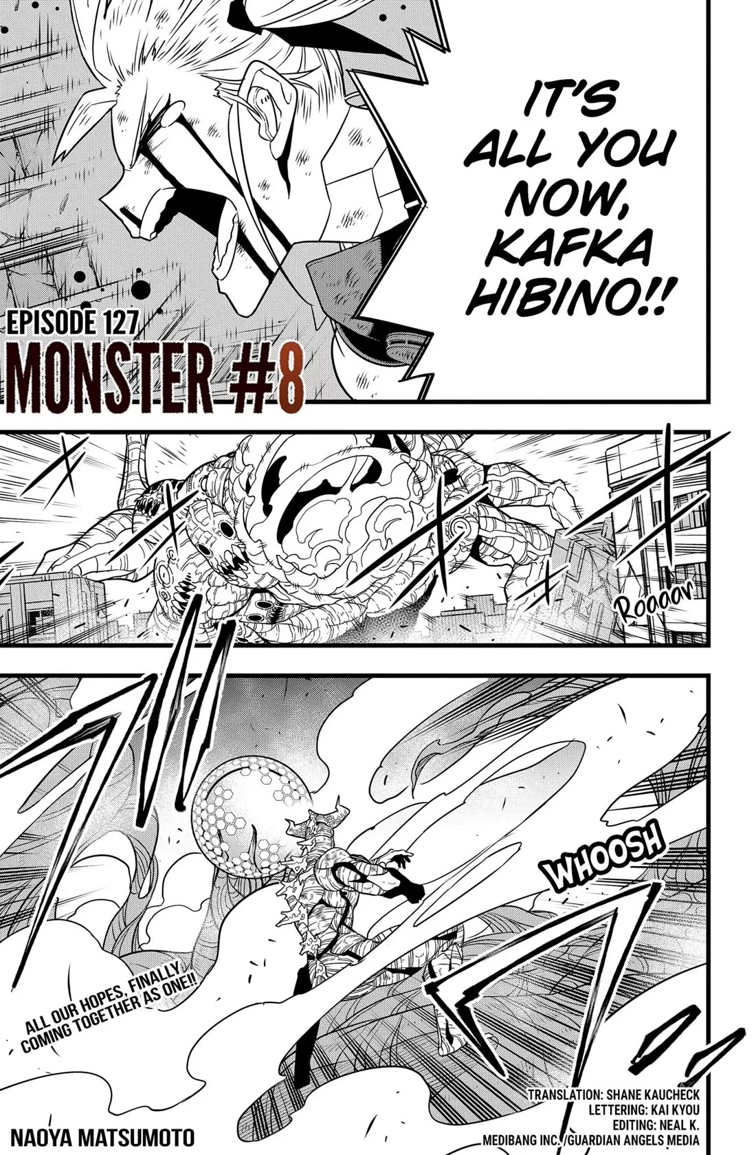 Read Kaiju No. 8 Chapter 127 - Episode One Hundred Twenty Seven: All our hopes, finally coming together as one!! Online