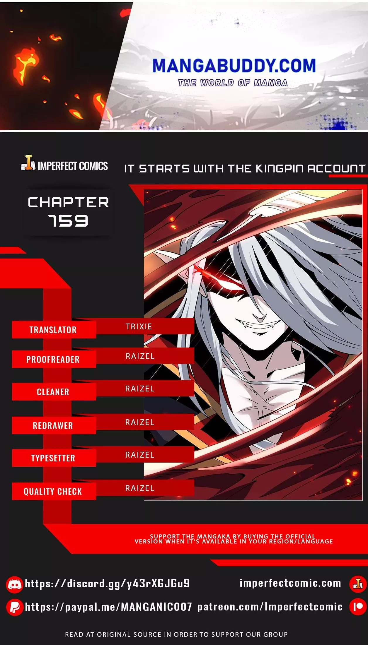 Read It Starts with a kingpin account Chapter 159 Online