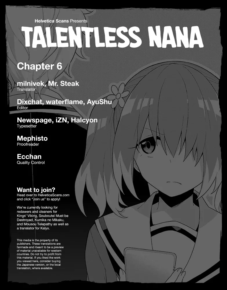 Read Talentless Nana Chapter 6 - Prophetic Dreams Part 1 Online