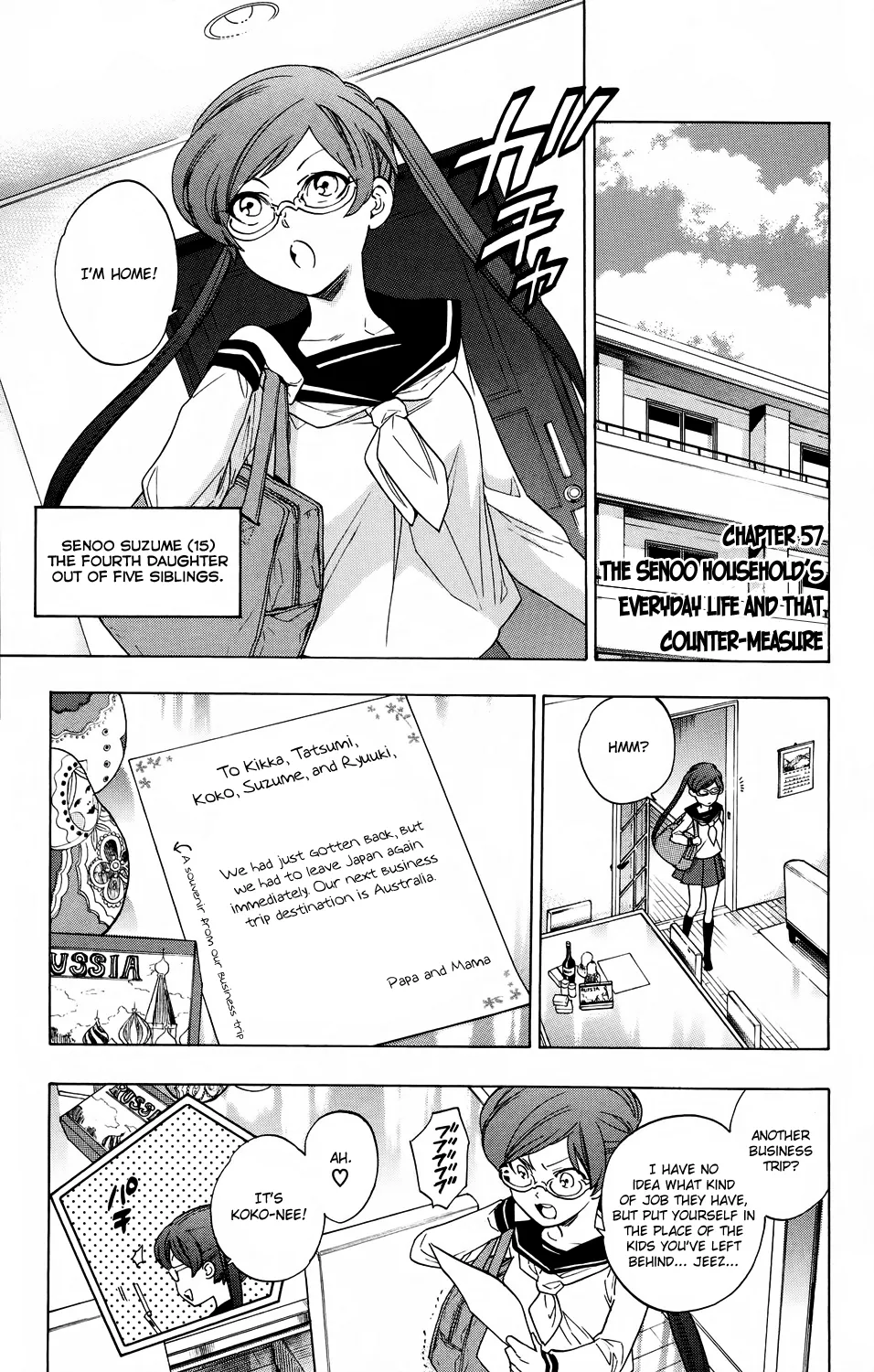 Read Hokenshitsu no Shinigami Chapter 57 - The Senoo's Household's Everyday Life And That Counter-measure Online