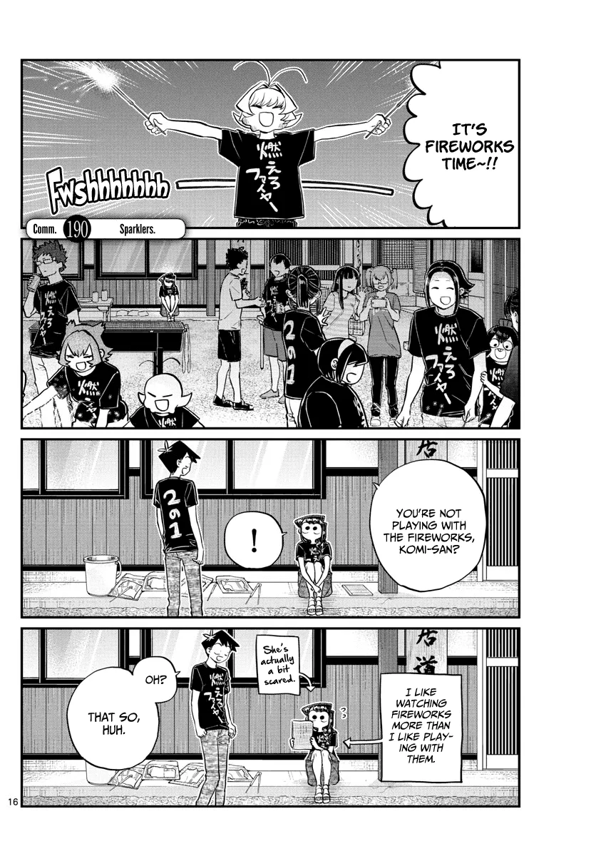 Read Komi-san wa Komyushou Desu Chapter 190 - Sparklers Online