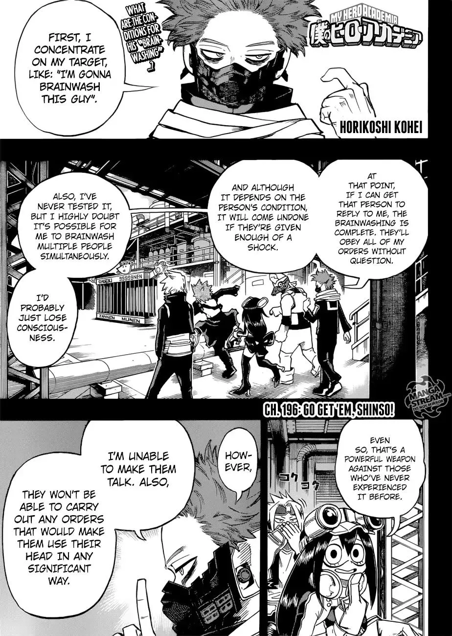 Read Boku no Hero Academia Chapter 196 - Go Get 'Em, Shinso! Online