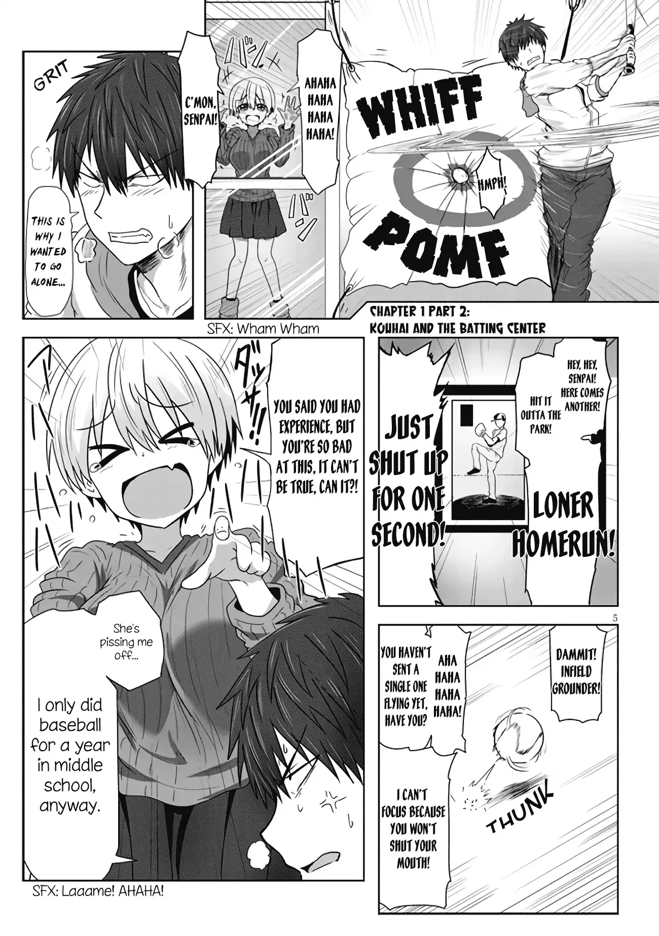 Read Uzaki-chan wa Asobitai! Chapter 1.2 - Kouhai and the Batting Center Online