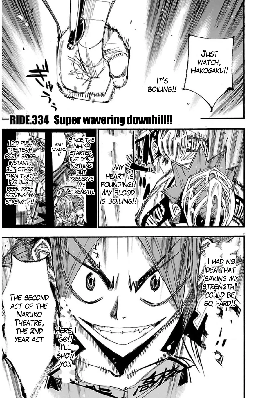 Read Yowamushi Pedal Chapter 334 - Super wavering downhill!! Online