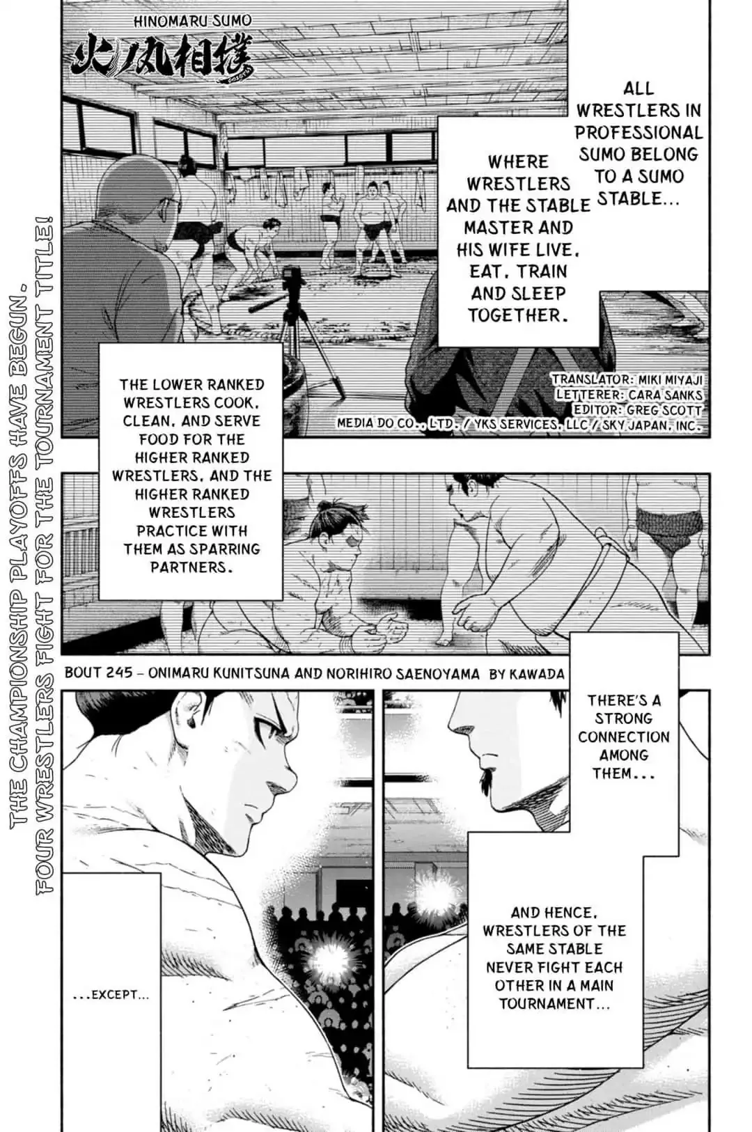 Read Hinomaru Zumou Chapter 245 - Onimaru Kunitsuna And Norihiro Saenoyama Online