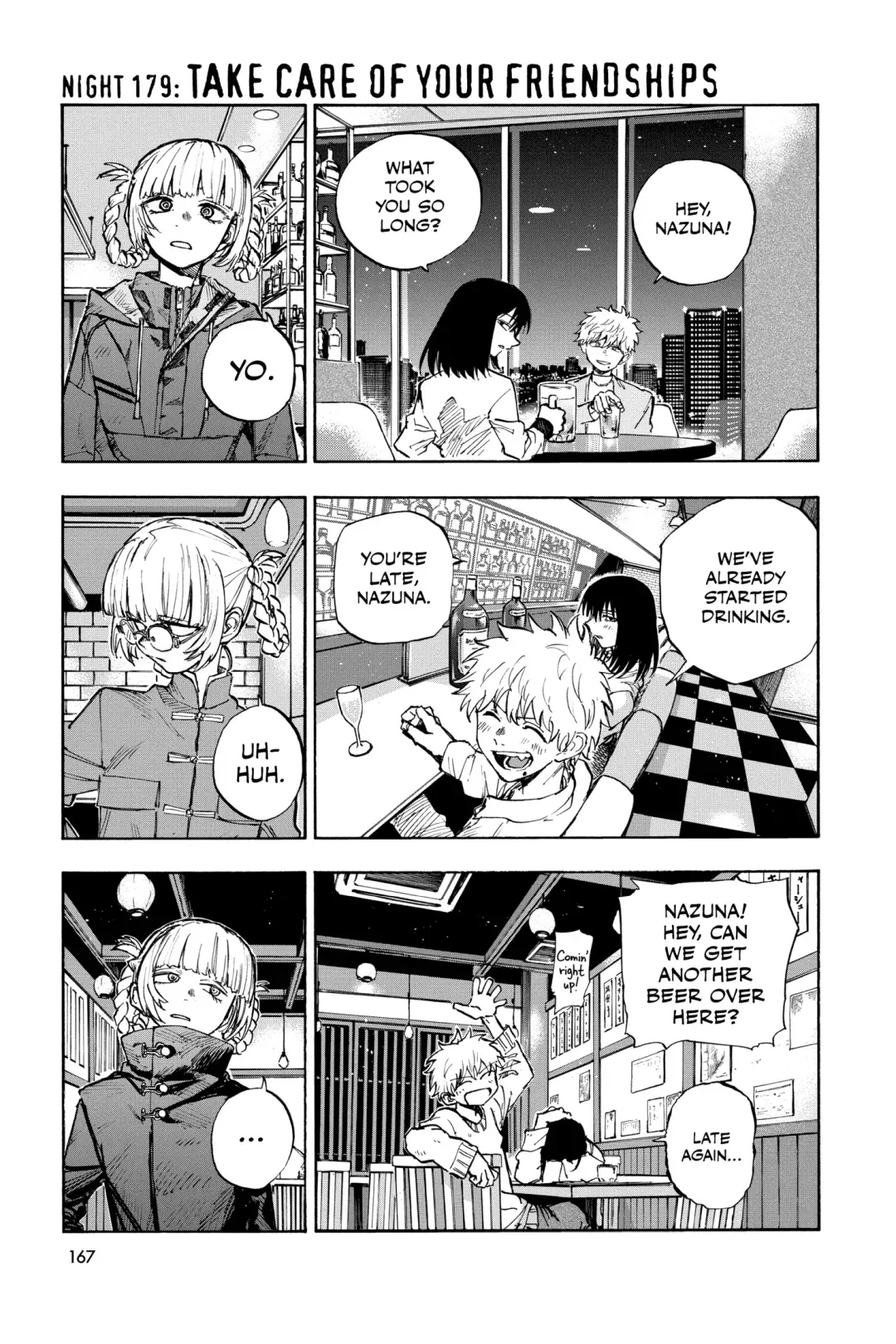 Read Yofukashi no Uta Chapter 179 Online