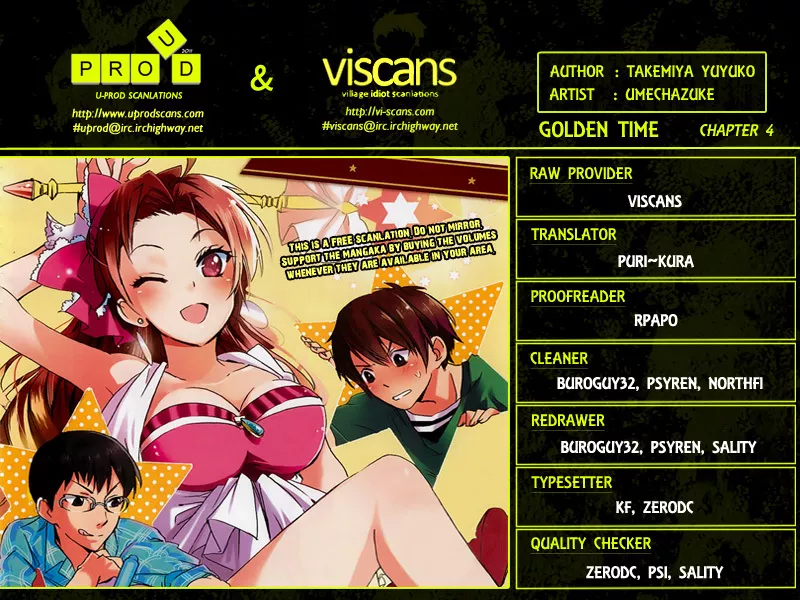 Read Golden Time (Umechazuke) Chapter 4 - Rumnle, Rumble, Rumble Online