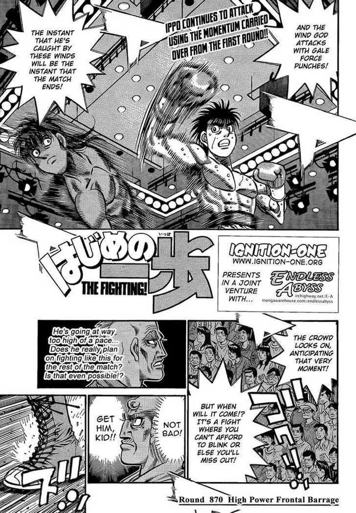 Read Hajime no Ippo Chapter 870 - High Power Frontal Barrage Online