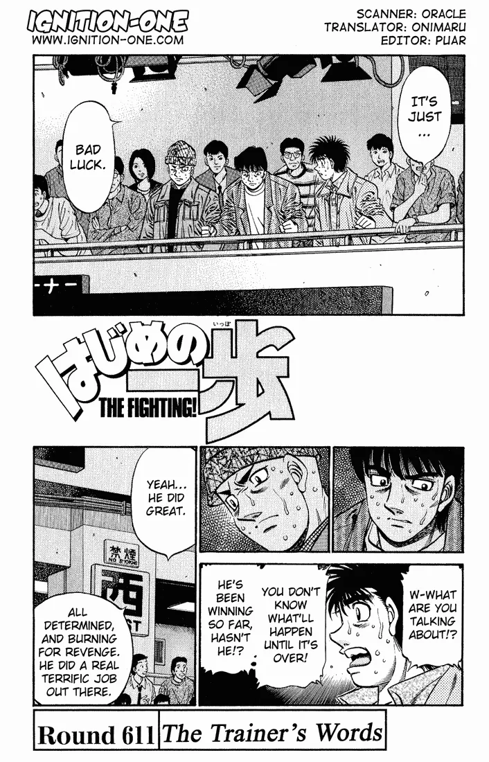 Read Hajime no Ippo Chapter 611 - The Trainer's Words Online