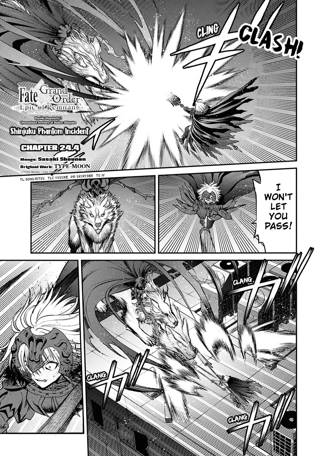 Read Fate/Grand Order -Epic of Remnant- Pseudo-Singularity I: Quarantined Territory of Malice, Shinjuku – Shinjuku Phantom Incident Chapter 24.4 Online