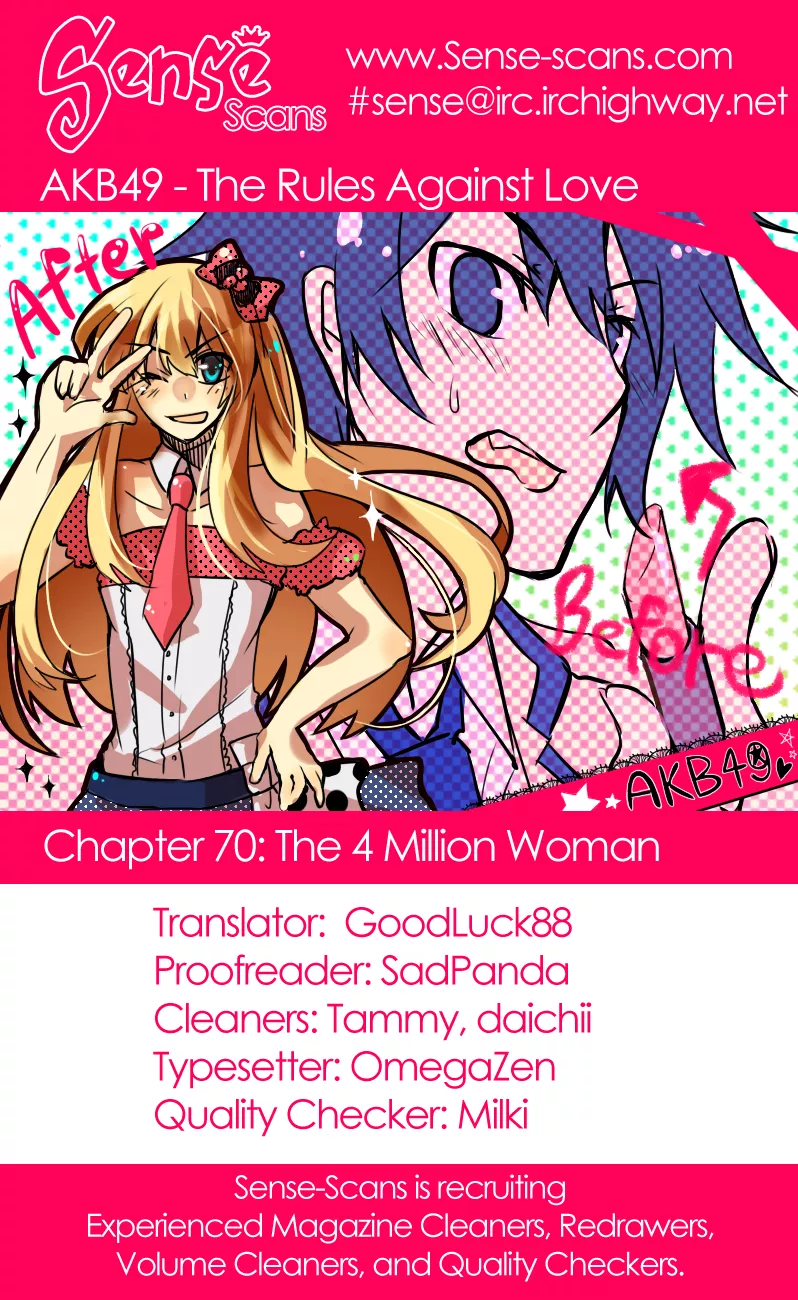 Read AKB49 – Renai Kinshi Jourei Chapter 70 - The 4 Million Woman Online