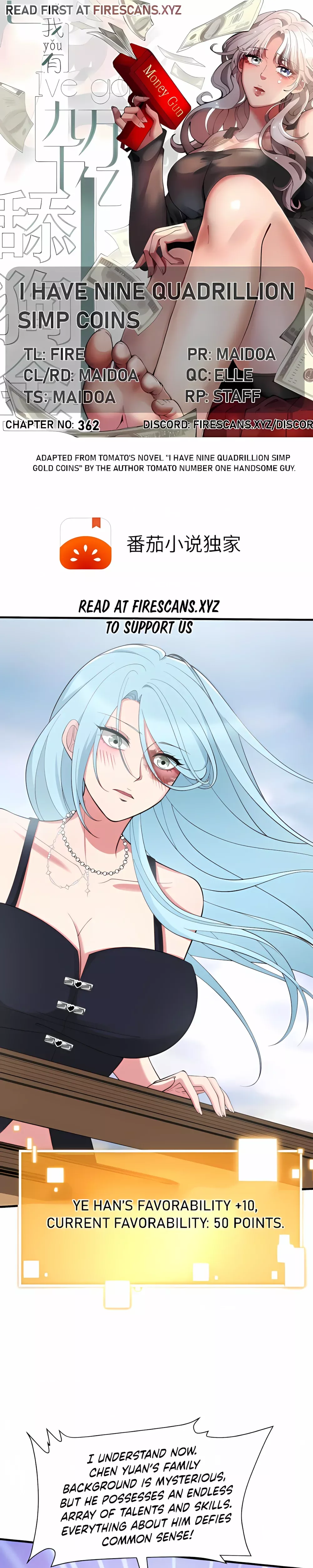 Read I Have Nine Quadrillion Simp Gold Coins Chapter 362 Online