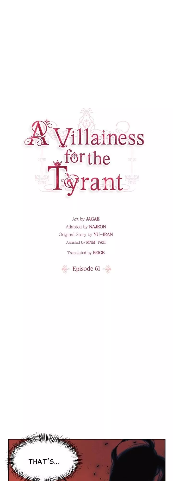 Read A Villainess for the Tyrant Chapter 61 Online