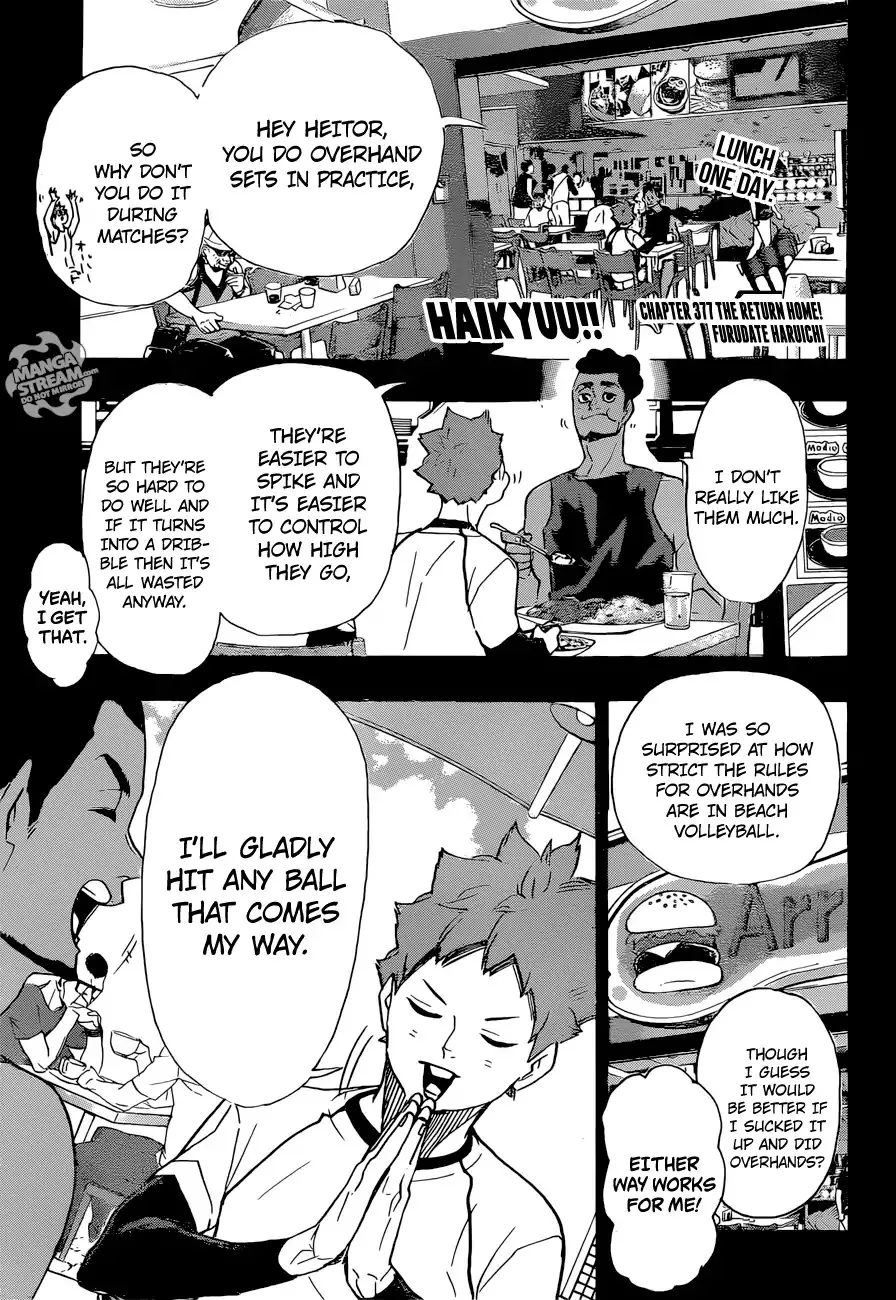 Read Haikyu!! Chapter 377 - The Return Home! Online