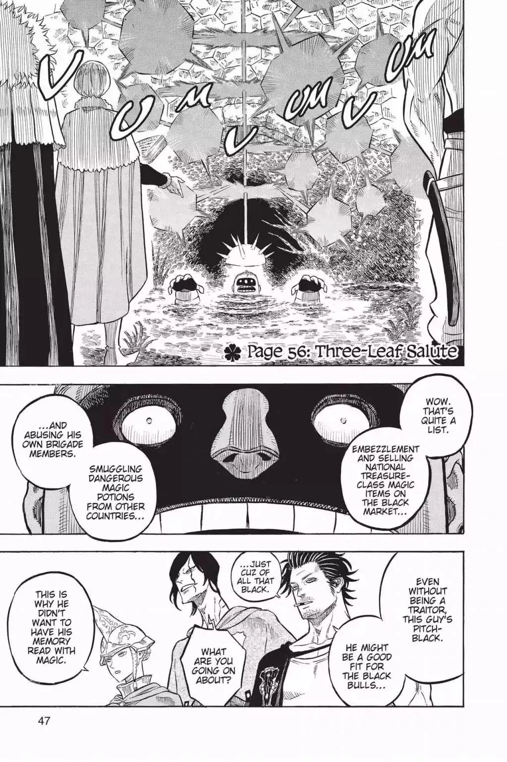 Read Black Clover Chapter 56 - Vol.7 Page 56: Three-Leaf Salute Online