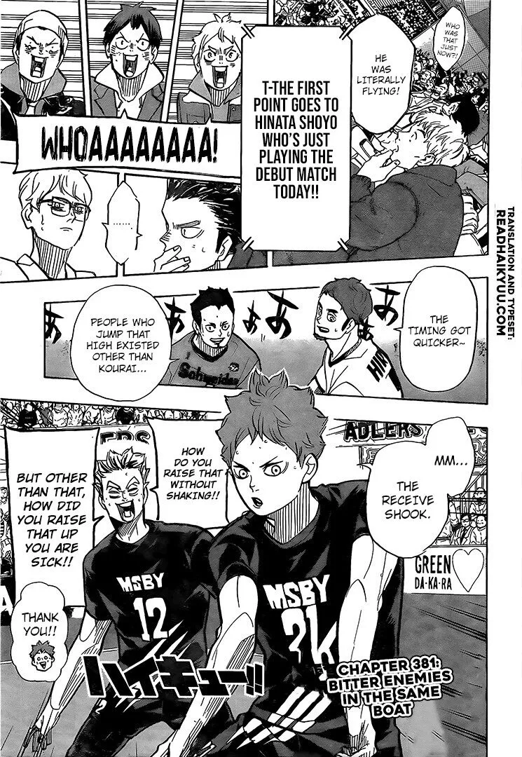 Read Haikyu!! Chapter 381 Online