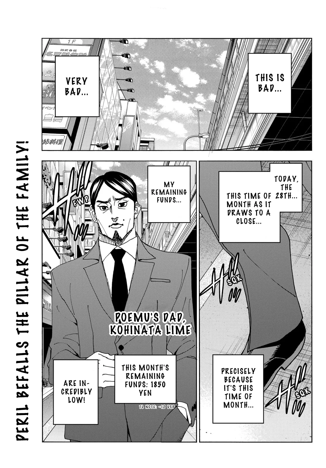 Read Ponkotsu Fuukiiin to Skaato take ga Futekisetsu na JK no Hanashi Chapter 64 - A story about a dumb father and his financial situation. Online