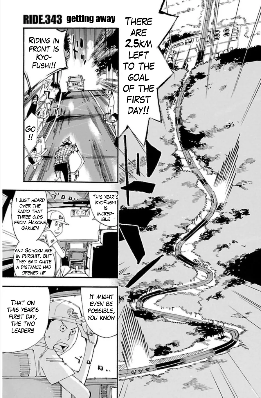 Read Yowamushi Pedal Chapter 343 - Getting away!! Online