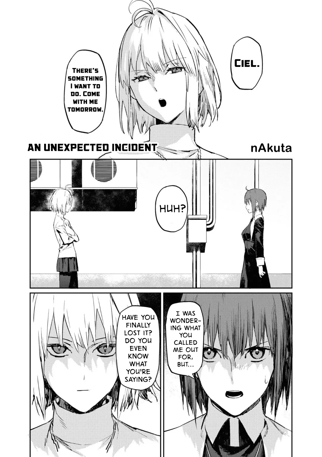 Read Tsukihime -A piece of blue glass moon- Comic Anthology Chapter 2 - An Unexpected Incident (nAkuta) Online