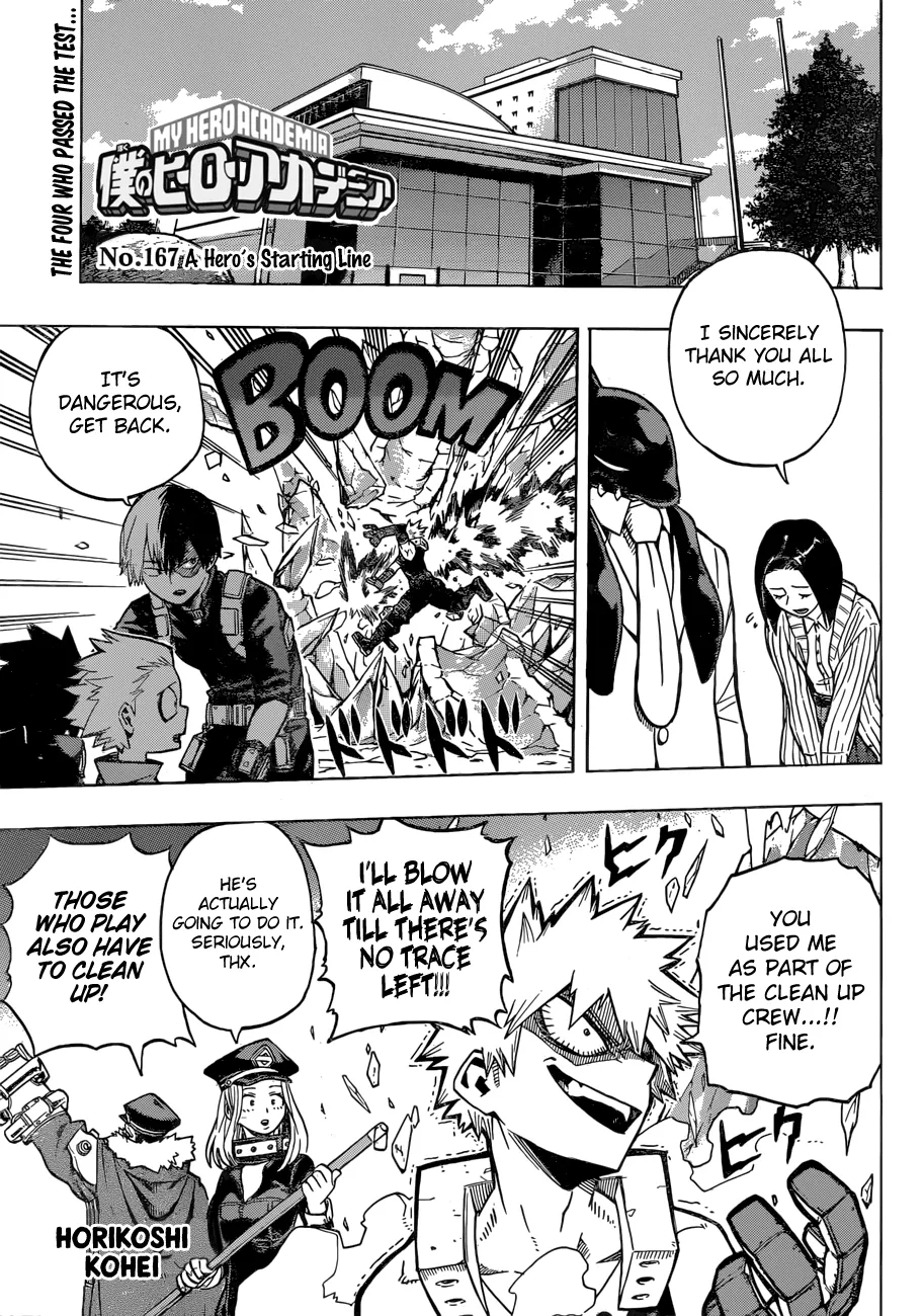 Read Boku no Hero Academia Chapter 167 - A Hero's Starting Line Online